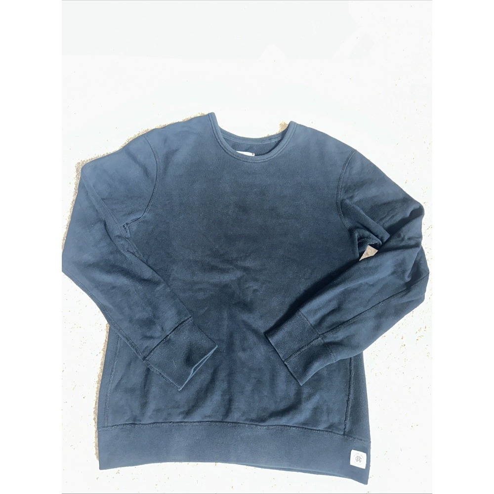 Reigning Champ Midweight Terry Relaxed Crewneck - Medium Black (Made In Canada)
